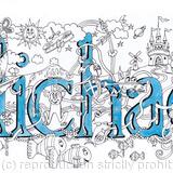 Michael name art or illustration, pack of 5 small greeting cards with enbvelopes