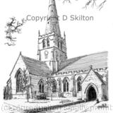 St. Alphege church Solihull greeting card or bespoke notelet, anniversary card or invitation or even thank you card. Prints available.