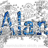 Allan name card 6' by 4' with blue envelope