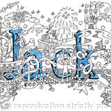 Jack name art greeting card supplied with blue envelope