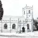 Inkberrow  St Peter's greeting card, thank you card or invitation. prints and postcards available.