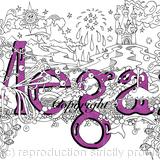 Megan name art greeting card with purple envelope. This can also be purchased as a mounted A5 size ( approx. print within a double mount) 