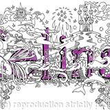 Selina purple merged greeting card or invitation card. prints and invitation postcards available. 