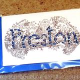 Preston name art card with blue envelope