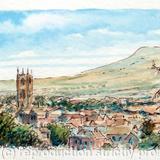 Ludlow ACEO Original miniature, 2.5 in by 3.5 in