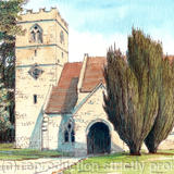 stottesdon church greeting card, notelet invitation or thank you card. prints and postcards available.