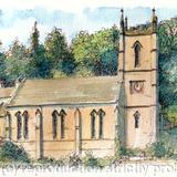 Ironbridge st Luke church greeting card or notelet. prints and postcards available.