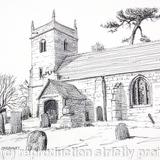 Shrawley St Mary's church Worcestershire greeting card, thank you card or invitation etc. Prints and postcards available.