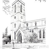 Pontesbury Church St Georges greeting card, notelet or thank-you card perhaps. Prints and postcards available.