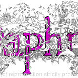 Daphne name ar design as a greeting card