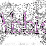 Abbie name art design on greeting card