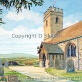 BAYTON Church as a 6 by 4 inch  greeting card, bespoke notelet thank you card or invitation. Prints and downloads for your wedding available.