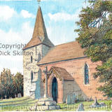 Coreley Church, St Peters near Clee Hill as a greeting card or notelet or thank-you card. Digital prints and postcards available.