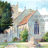 Highley Church St. Mary's  showing the path as a greeting card or bespoke notelet. prints and postcards available.