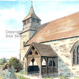 Bitterley st Mary's Church printed as a greeting card, invitation, thank you card or notelet. prints and postcards available.