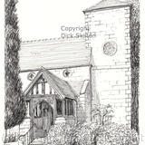 Beckbury Church St. Milburga as a greeting card,  notelet or thank-you card or invitation. Digital prints available.