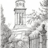 Bridgnorth St. Mary's from the castle grounds as a signed print on A4 watercolour paper. Unmounted