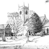 Highley Church pen drawing as a greeting card, notelet or thank-you card or invitations.