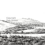 Clee Hill from the common pen drawing as a signed print on A4 paper unmounted. Cards available.