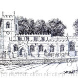 High Bradfield Church  Yorkshire Signed a4 print on watercolour paper, unmounted.