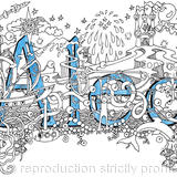 Alec boys name art design as a greeting card. Prints and scans available