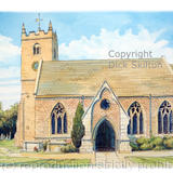 Tenbury wells parish church as a greeting card or bespoke notelet or invitation . Prints and postcards available.