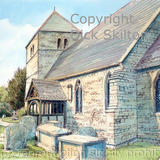 Little Hereford st Mary Magdalene  Unmounted A4 signed print .