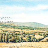 Brown Clee from Six Ashes as a greeting card or notelet. Prints available.