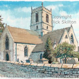Church Stretton St Laurence church as a greeting card, notelet, invitation or thank you card. Prints, postcards and originals available.