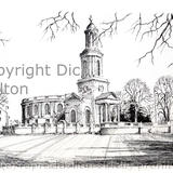 Shrewsbury St Chads showing front as a greeting card, notelet, invitation or thank you card . Prints postcards and original available