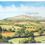 Brown clee from Corve Dale as a signed print on A4 paper unmounted