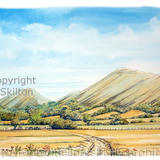 Caer Caradog from near Church Stretton as a greeting card or bespoke notelet. prints and postcards available.