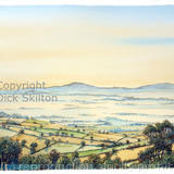 Abberley from Clee Hill sunrise (2) as a greeting card. prints available.