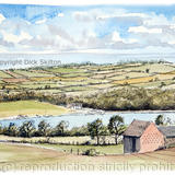 Chelmarsh reservoir Greeting card. prints and postcards available.