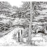 Highley 'The donkey bridge' pen Greeting card or bespoke notelet. prints and postcards available.