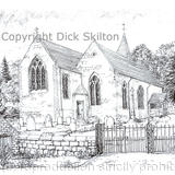 Bewdley Ribbesford Church St leonards B&W Greeting card, notelet or invitation or thank you card. Prints and postcards available.