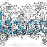 Jaxon name art design as a greeting card
