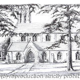 Bromsgrove all saints pen and pencil as a greeting card or invitation or thank you card. prints and postcards available. 