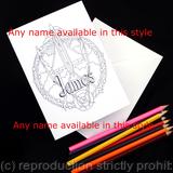 James ( or any name) jet fighter plane design sold as a scan , colouring in cards also available on this site