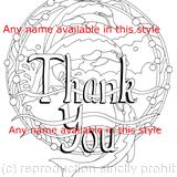 Thank you colouring card example with Dolphins any name or words available. Colour and send or send to be coloured.