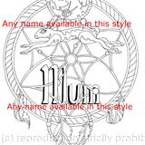Dream catcher moon and hare colouring card. Any personal name or general name ( like Mum) available. Colour and send or send to be coloured.