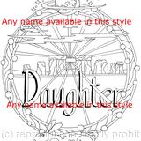  Equinox Stonehenge example with daughter. Colouring card for you to colour and send or send to be coloured.