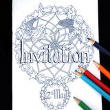 Invitation example with date Mermaids