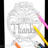 Stonehenge hare and moon Colouring in card ( THANKS as an example, any words can be woven into this design for you). Colour to send or send to be coloured.