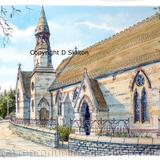 Jackfield Church near Ironbridge as a greeting card, notelet or thank you card etc. ( Original and Digital Prints available on request)