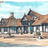 Wistanstow Village Hall pencil pen and watercolour as a signed  print on A4 watercolour paper unmounted.