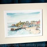 Tenby North beach, signed, digital print in a 7 by 9 inch mount to fit standard frame. supplied in mount and cello bag @£20 each.