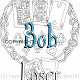 BOB LOSER Card design on greeting or birthday card. any name can be changes for Bob, female names can be in mauve or any colour, just ask