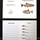 Fishing record card. You can work with me to design a record card for your fishery perhaps, or a day card to take with you on a lake or river to remember the day. You can have any fish