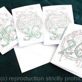 35 36 37 and 26 number images on different possible designs. Cards sold as single cards @ £2.70 each just let me know which design and number. These cards can have the persons name within the design as well.